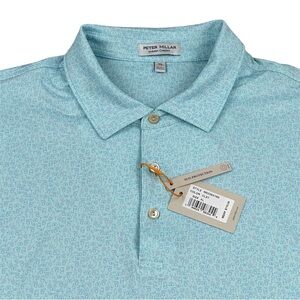 Peter Millar Summer Comfort Dazed & Transfused Golf Polo Shirt Blue XL NWT